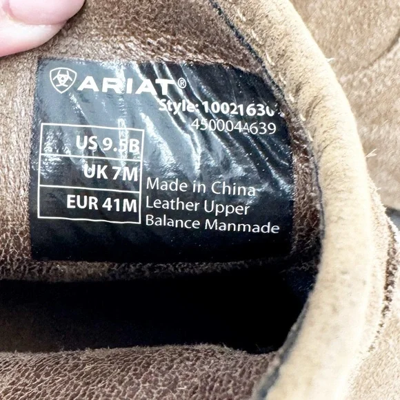 ✅ ARIAT BROWN Duchess LEATHER HEELED Western Boot SIZE 9.5 BRAIDED FRINGE - Picture 5 of 11